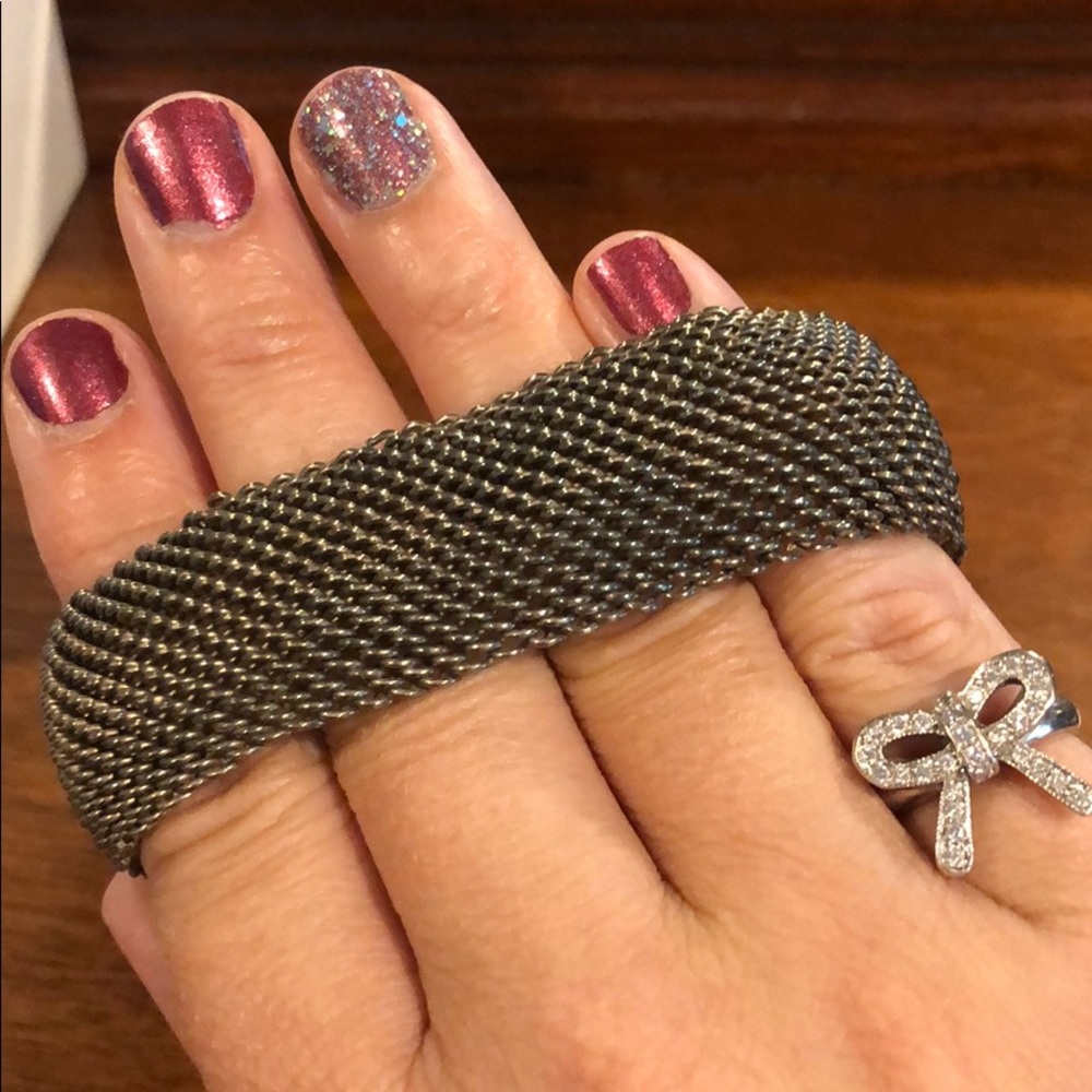 Tiffany & Co sterling silver mesh bracelet